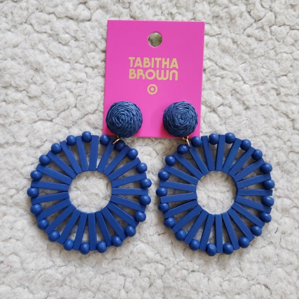 Tabitha Brown Large Blue Earrings